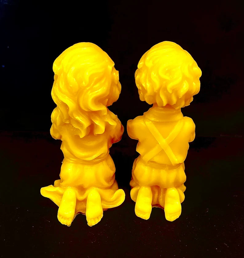 4” 3D Prayer candle Mold - praying girl boy - praying hands candle - soap resin mold