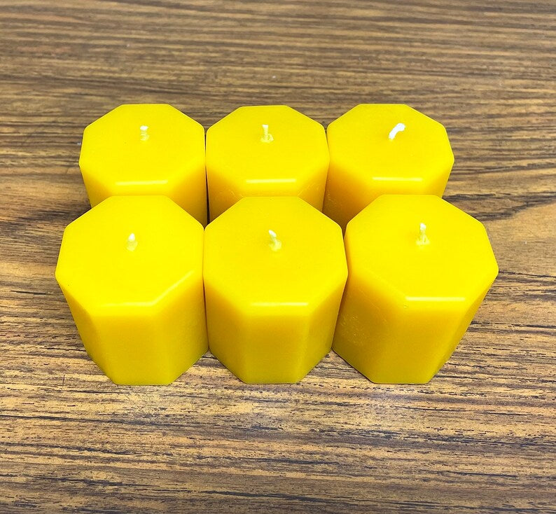 Silicone octagonal votive candle Mold - 6 cavities - octagon candle soap resin mold - homemade