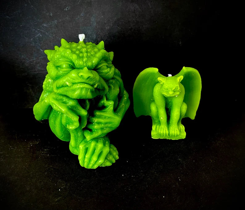 3D Silicone gargoyle Mold - gargoyle candle soap resin mold - handmade - 3.75”