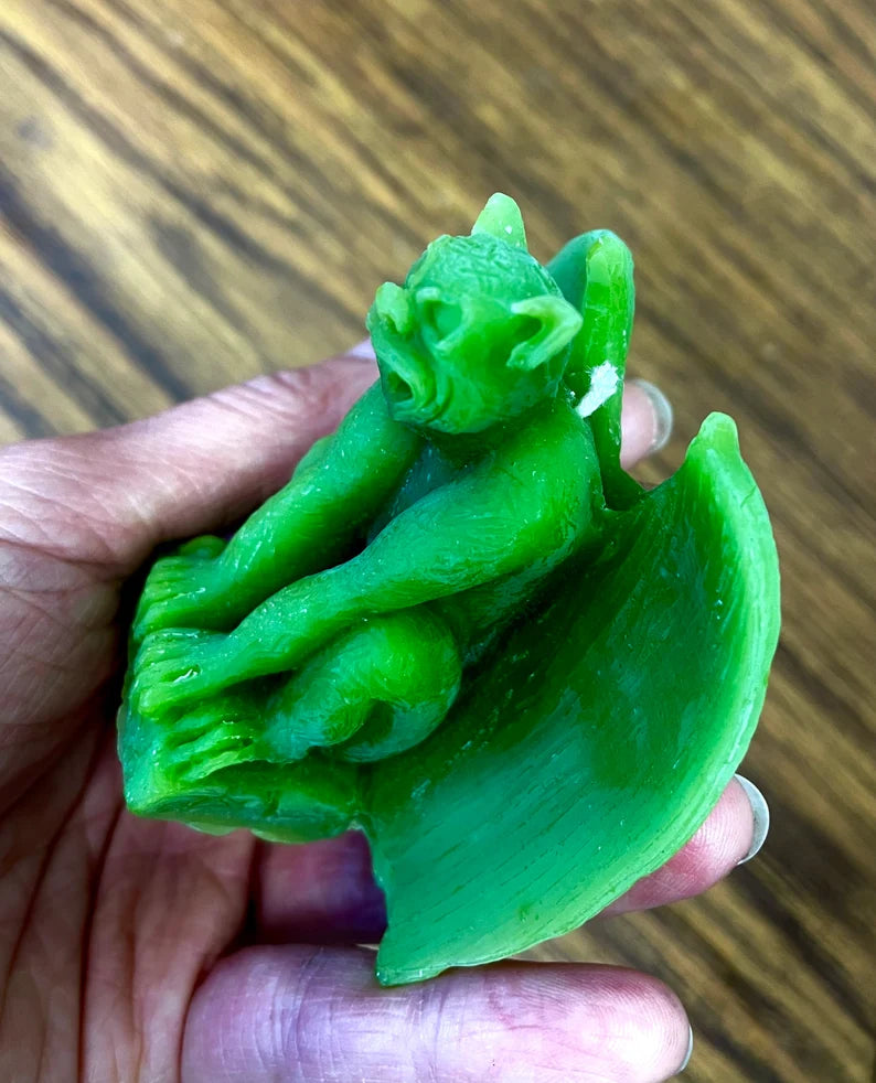 Small 3D Silicone gargoyle Mold - gargoyle candle soap resin mold - handmade - 2.5”