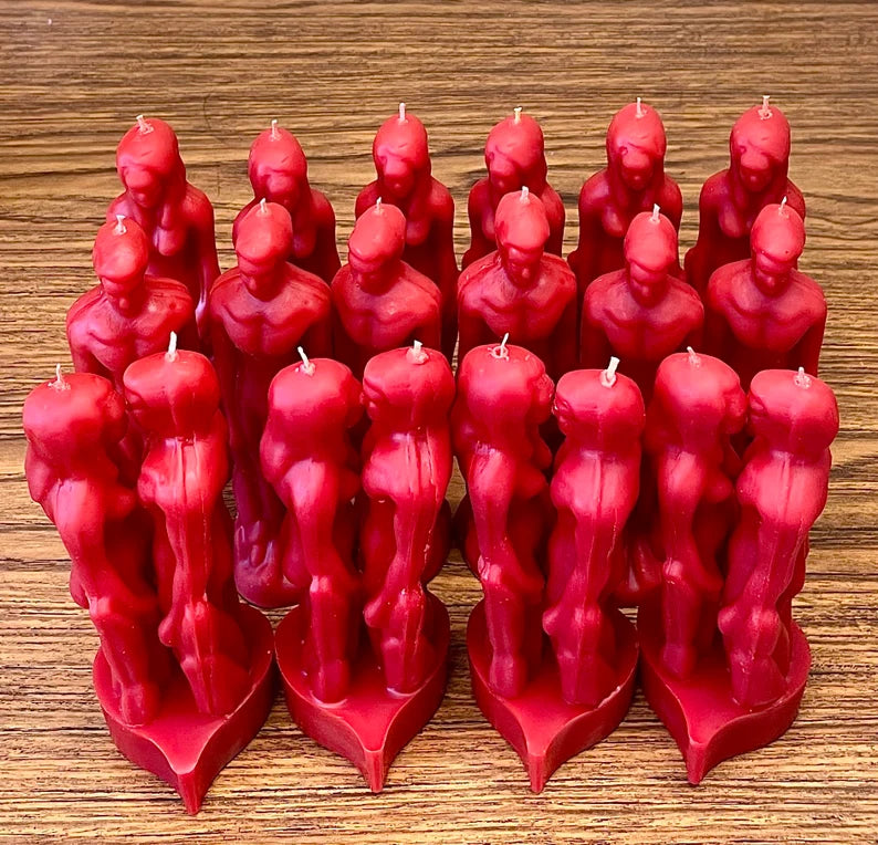 silicone male female candle mold - magic figure candle mold - pagan altar candle mold - homemade - wicca spell candle