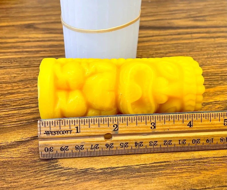 4.5” silicone Tiki Polynesian Totem mold - tiki candle soap resin mold
