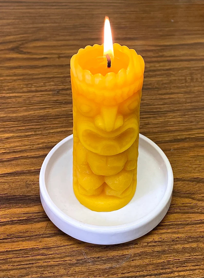 4.5” silicone Tiki Polynesian Totem mold - tiki candle soap resin mold