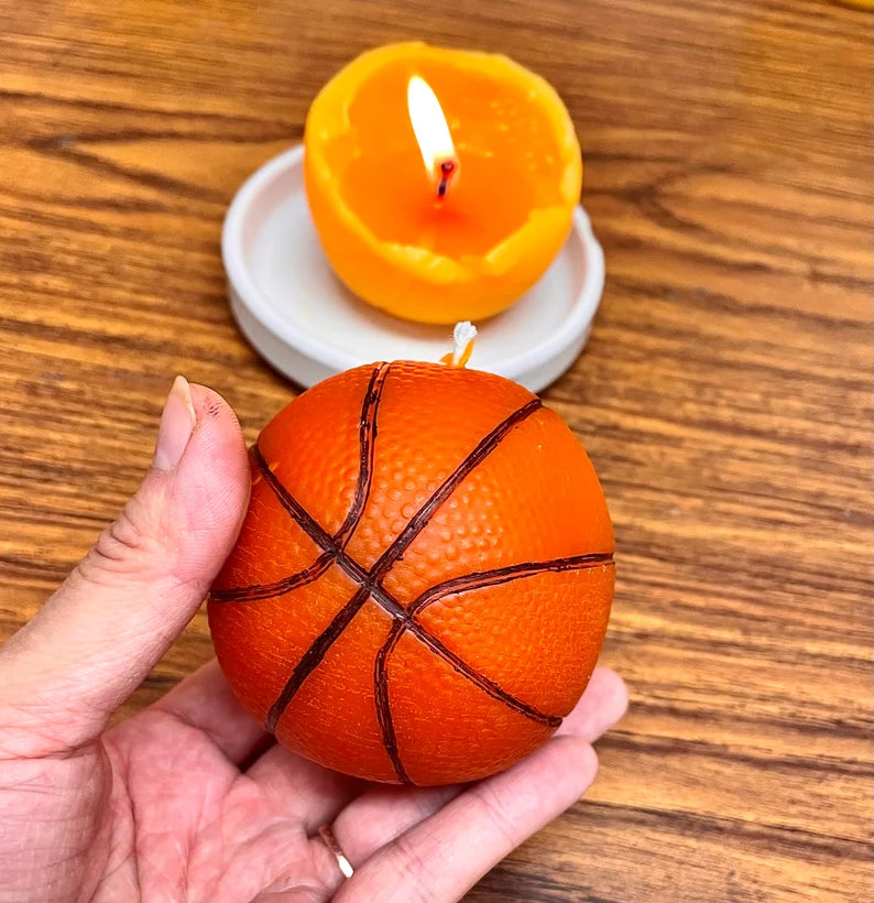 3” silicone basketball mold - 3D sphere ball candle mold - soap ball mold - bath bomb mold - resin mold