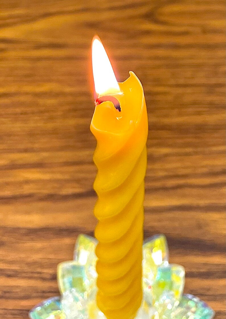 8.5” single cavity Silicone twisted taper candle mold - spiral taper candle - dinner taper mold - homemade