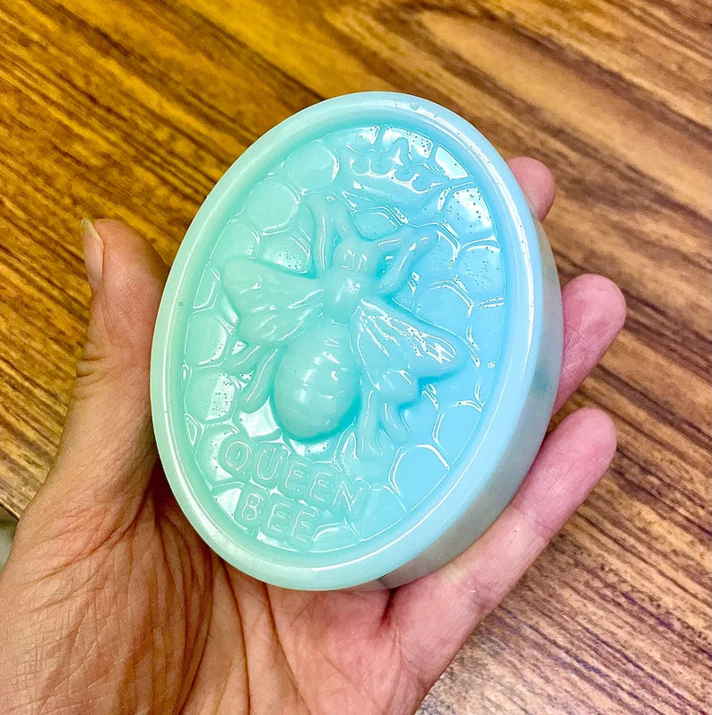 Silicone honeybee queen bee soap Mold - wax lotion bar mold - handmade - food grade