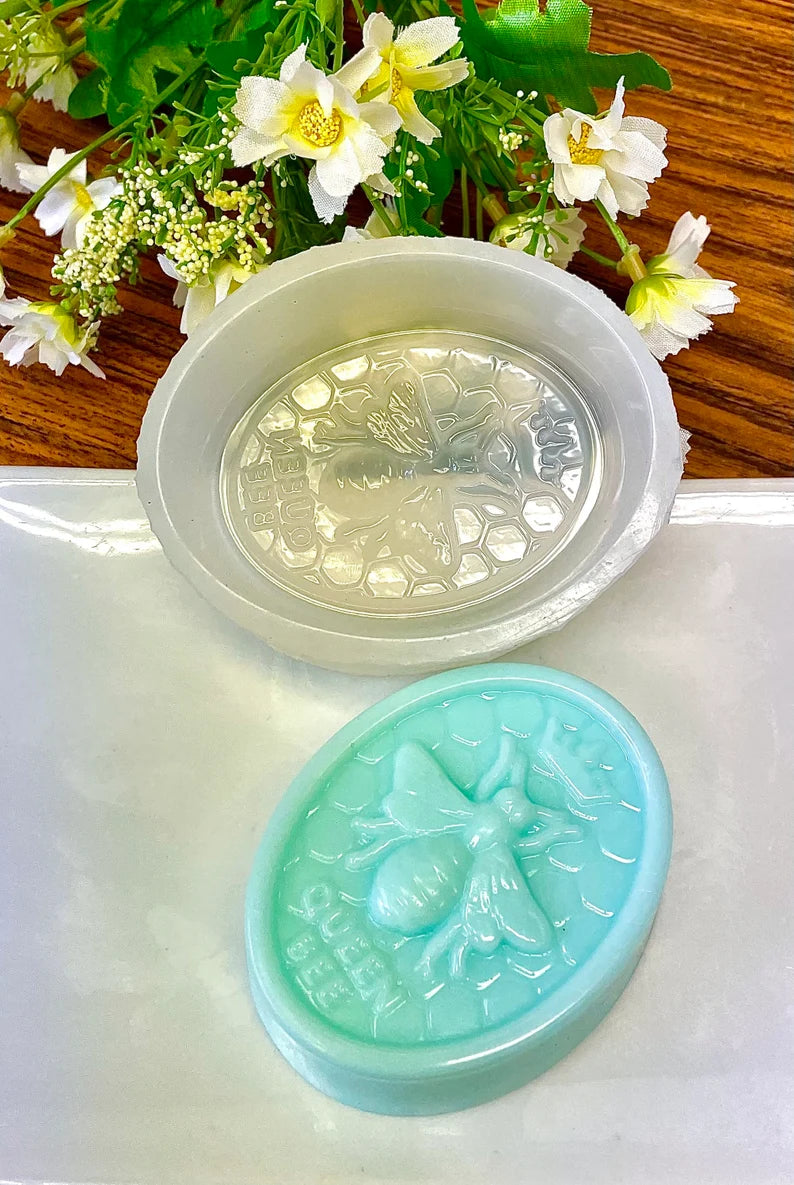 Silicone honeybee queen bee soap Mold - wax lotion bar mold - handmade - food grade