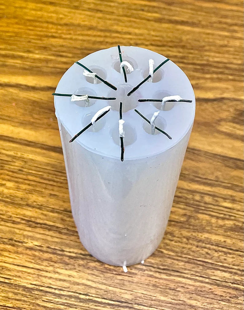 5” mini taper silicone candle mold - birthday candle mold - magic taper candle mold - 8 cavities