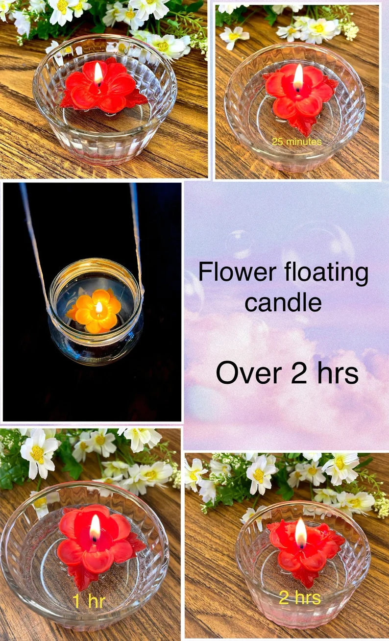 3D silicone floating flower candle mold - soap resin mold - wedding favor candle mold