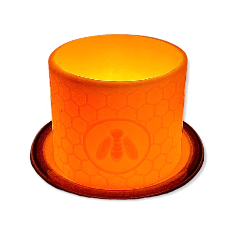 silicone honeycomb honeybee pillar mold - round cylinder mold - candle soap resin concrete mold - homemade - 4”x4.5”