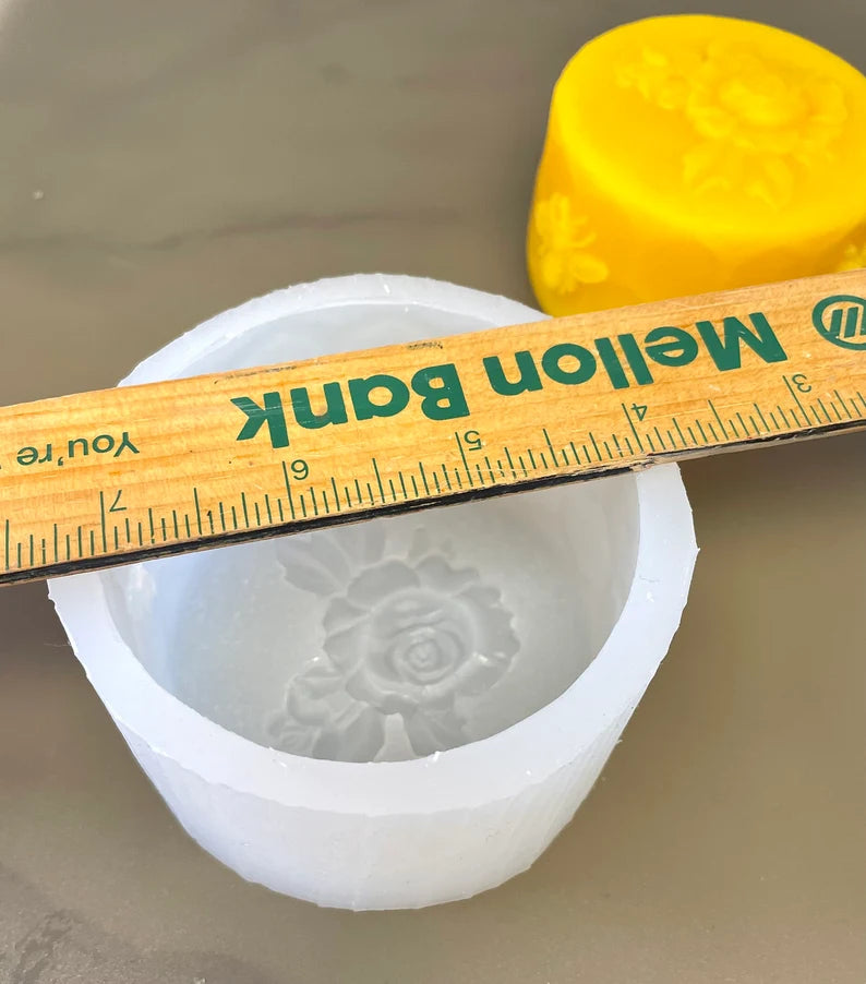 Silicone honeybee honeycomb pillar candle Mold - soap resin mold