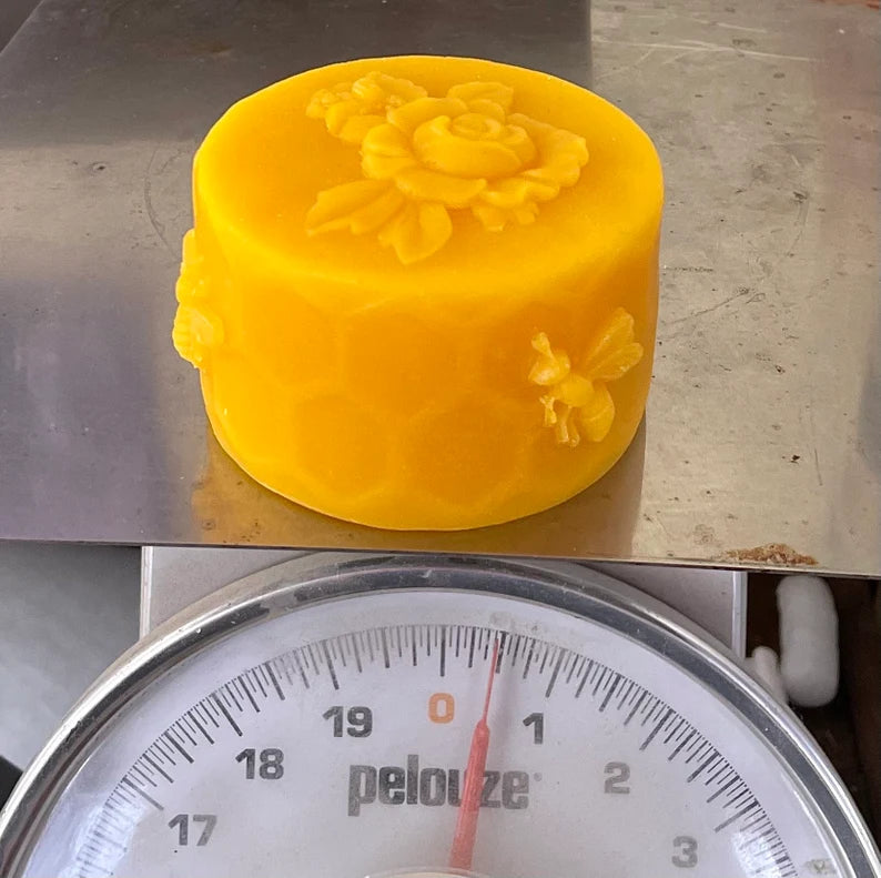 Silicone honeybee honeycomb pillar candle Mold - soap resin mold