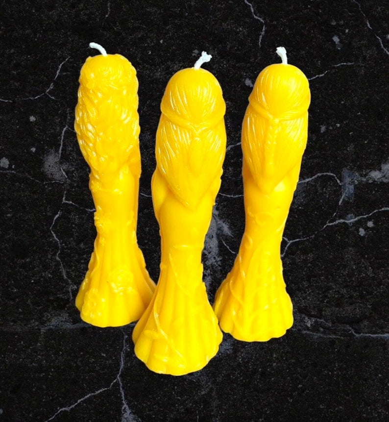5.5” Silicone triple moon goddess mold - fertility goddess mold - figure mold - wicca pagan ritual candle mold