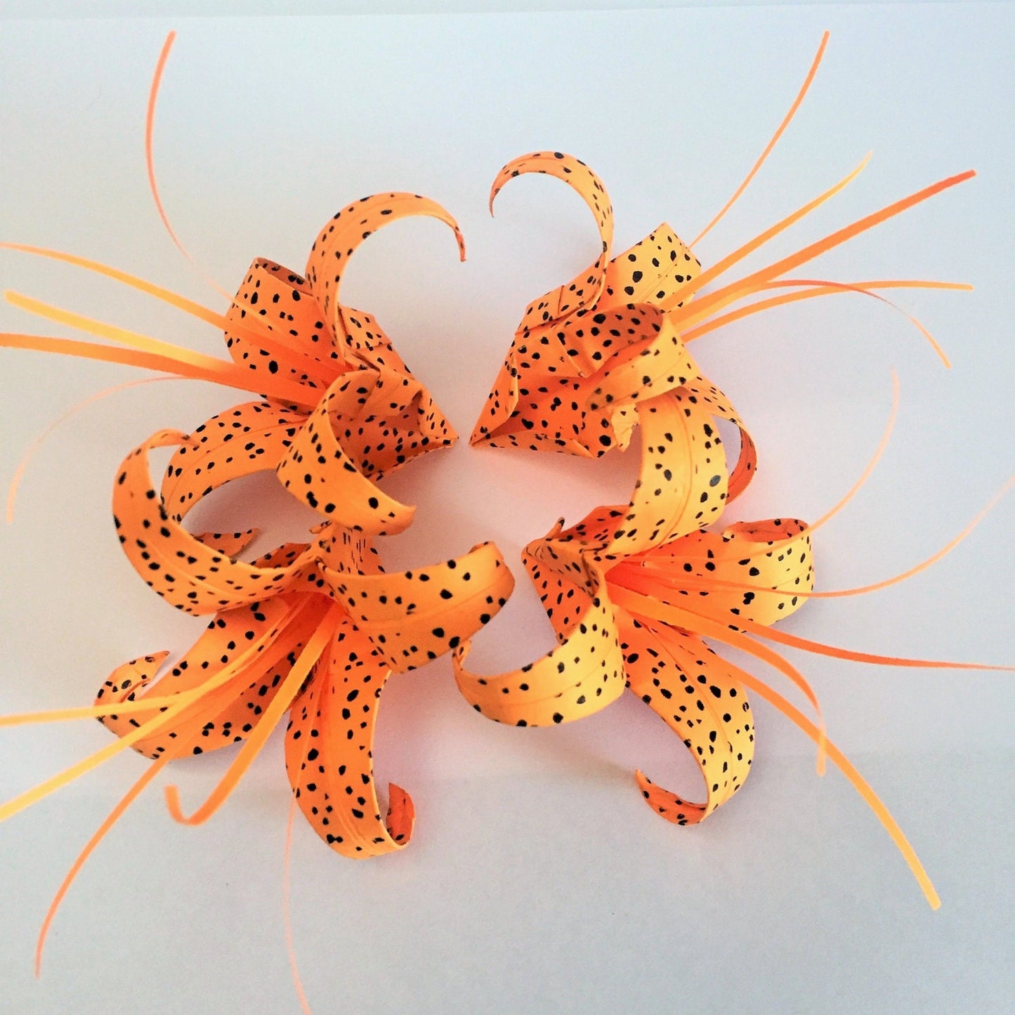 origami lilies - paper lily - tiger lily - day lily - lily bouquet - lily flower - birthday bouquet - anniversary bouquet