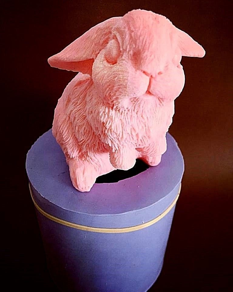 Silicone bunny Mold - 3D rabbit mold - Silicone rabbit Mold - silicone soap mold - easter bunny - candle mold - easy release