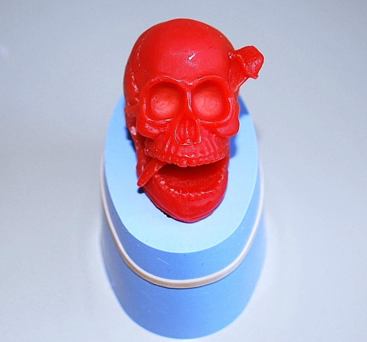 3D Silicone skull Mold - candle - soap - resin - halloween