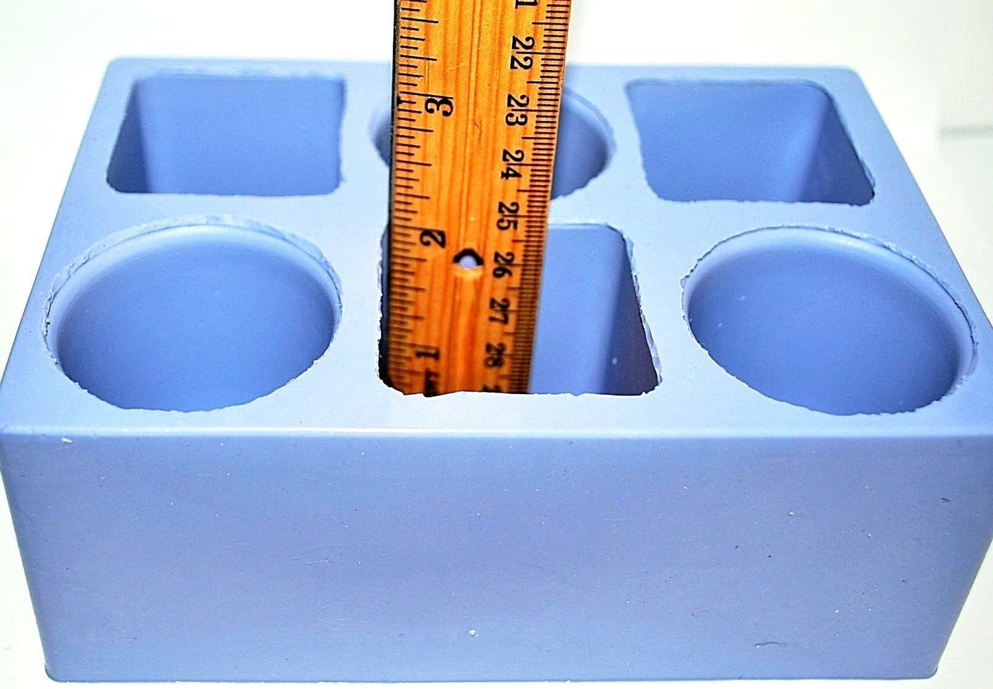 silicone votive candle mold - square candle mold - 6 cavity - silicone soap mold - easy release
