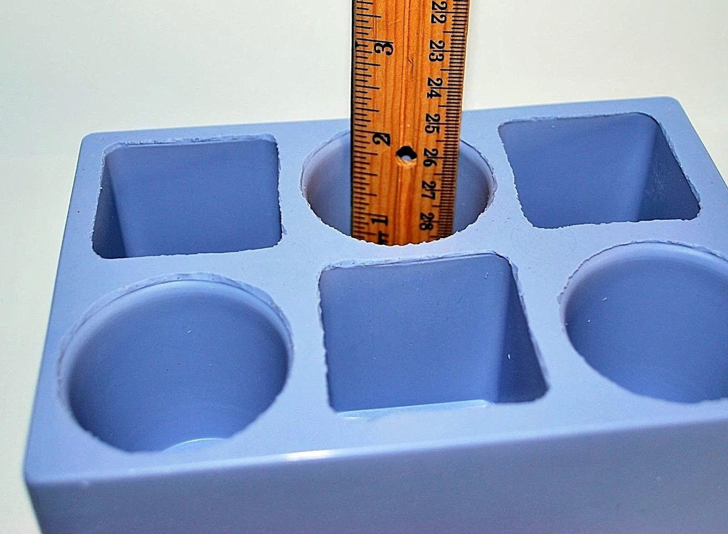 silicone votive candle mold - square candle mold - 6 cavity - silicone soap mold - easy release