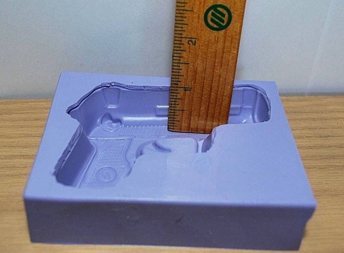 Silicone gun Mold - pistol - soap making - candle making - handgun - resin - homemade