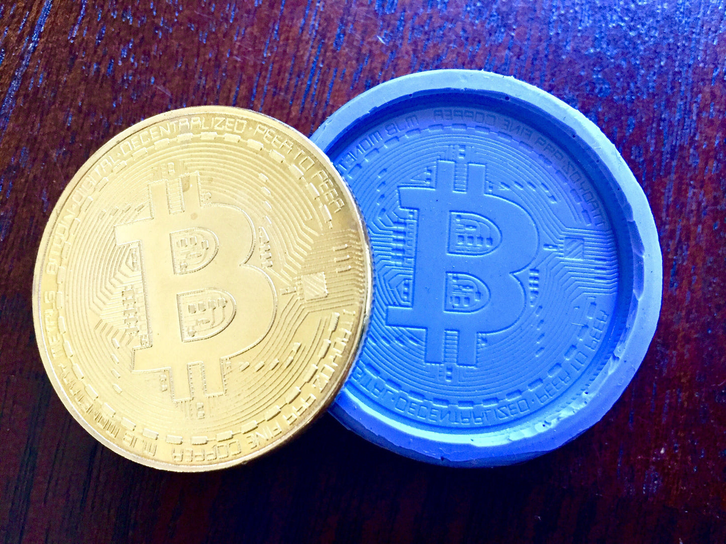 silicone Mold - bitcoin mold - single cavity mold - bitcoin - silicone resin mold - homemade mold