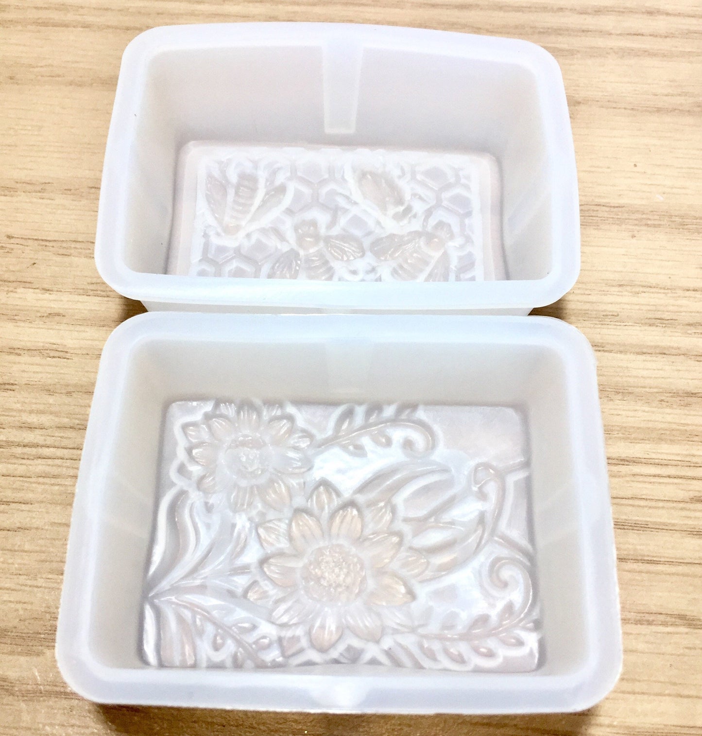 Silicone soap molds - silicone flower Mold - silicone honey bee mold - honey bee soap mold - flower soap mold - silicone beehive mold