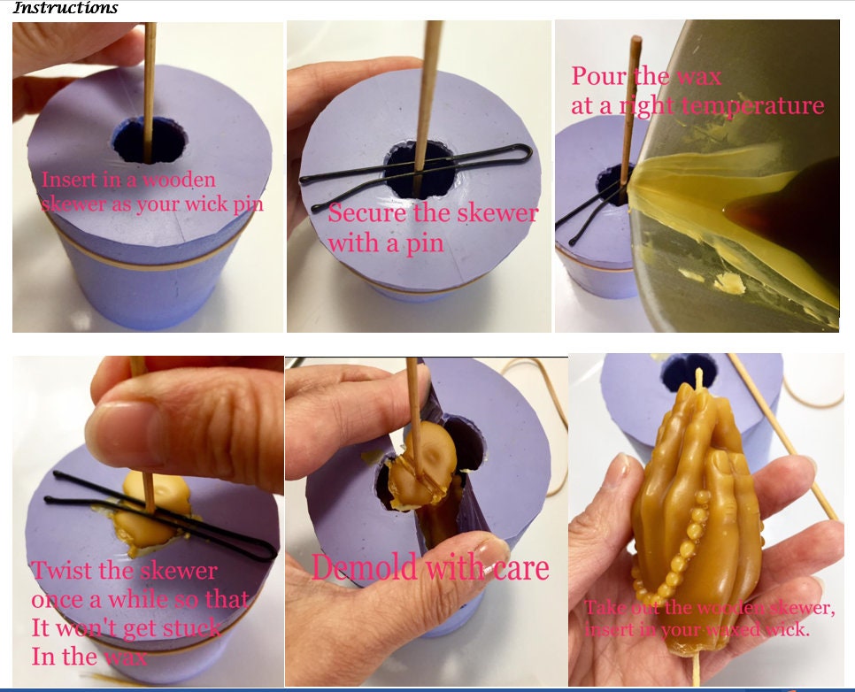 3D Silicone cat kitty feline candle mold - pillar candle - soap lotion bar mould - homemade