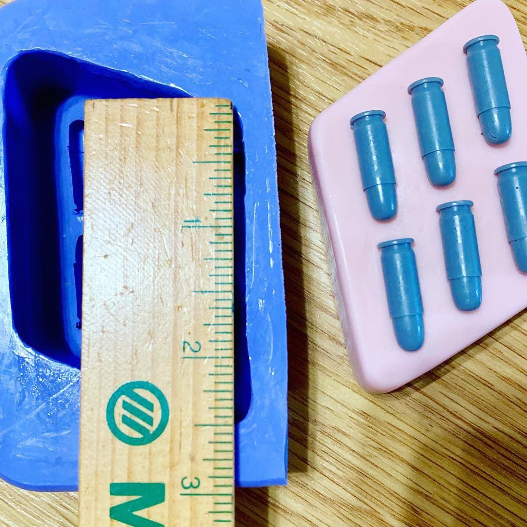 Silicone bullet soap Mold - massage bar mould - hunter's soap - lotion bar mold - Homemade