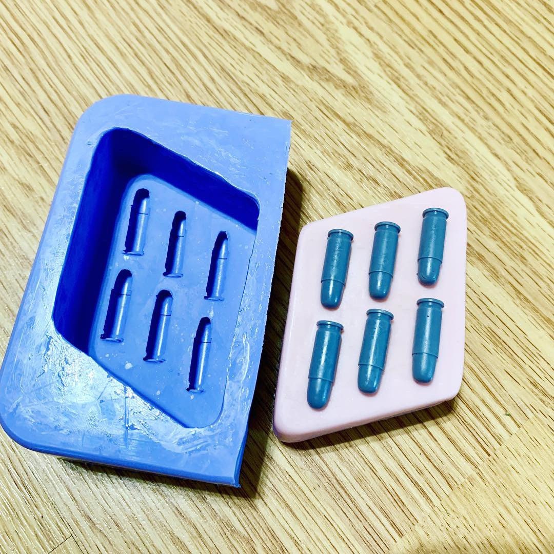 Silicone bullet soap Mold - massage bar mould - hunter's soap - lotion bar mold - Homemade