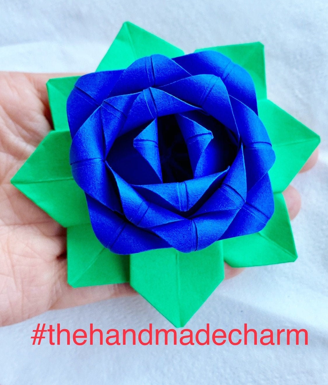 lotus - origami lotus - water lily - paper flower - paper lotus - flower ornament - wedding flowers - party decor - bridal baby shower gift