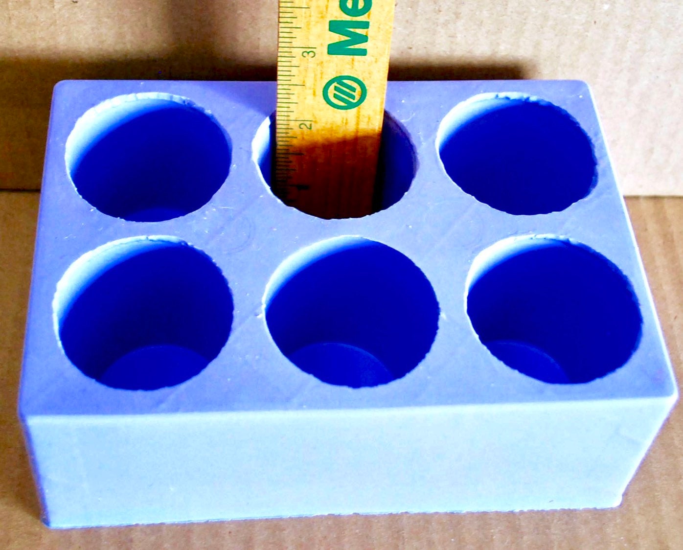 silicone votive candle mold - round votive mold - 6 cavity mold - homemade silicone mold