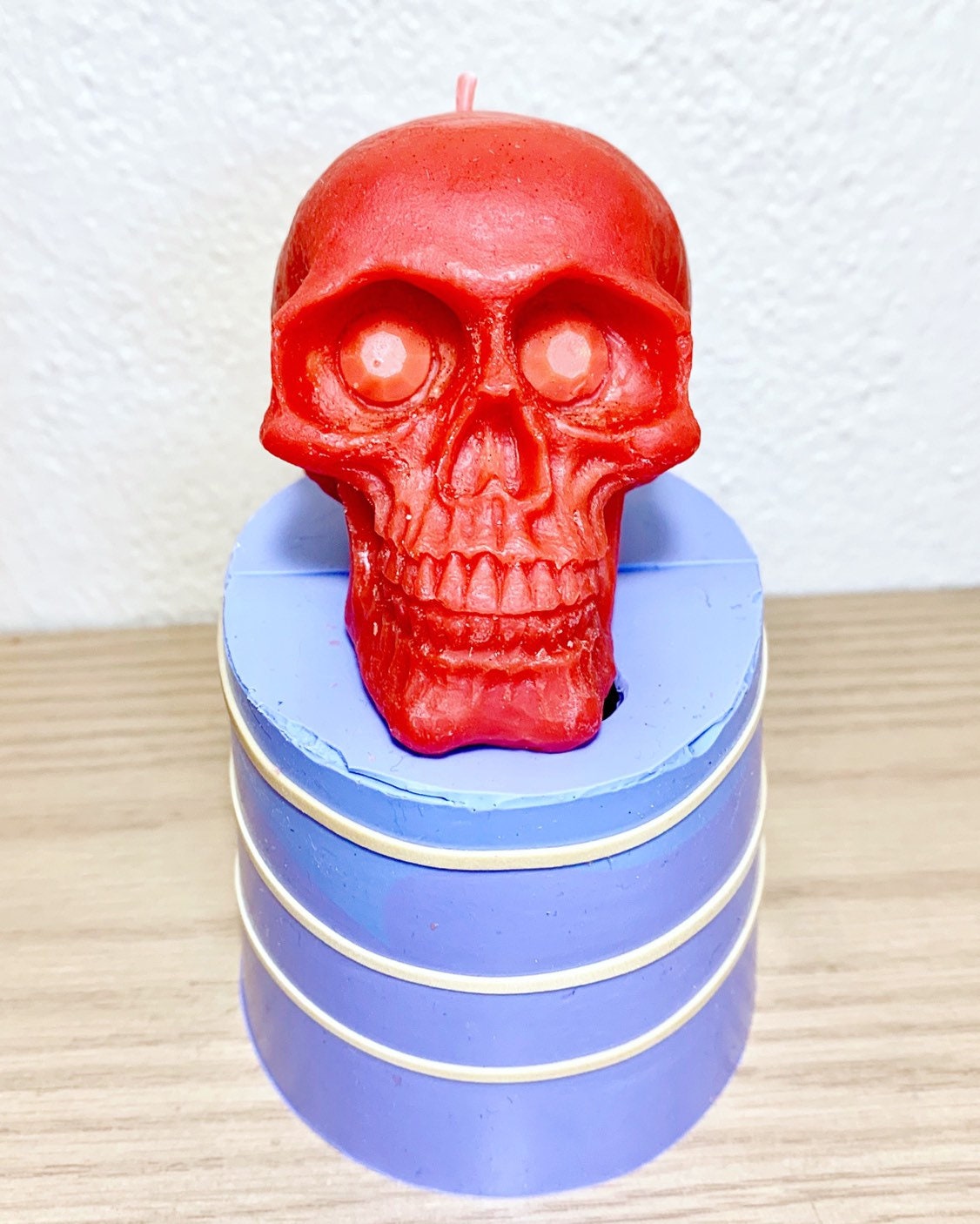 3D Silicone skull Mold - skull candle soap mold - chakra candle mold - homemade pillar candles - halloween candles