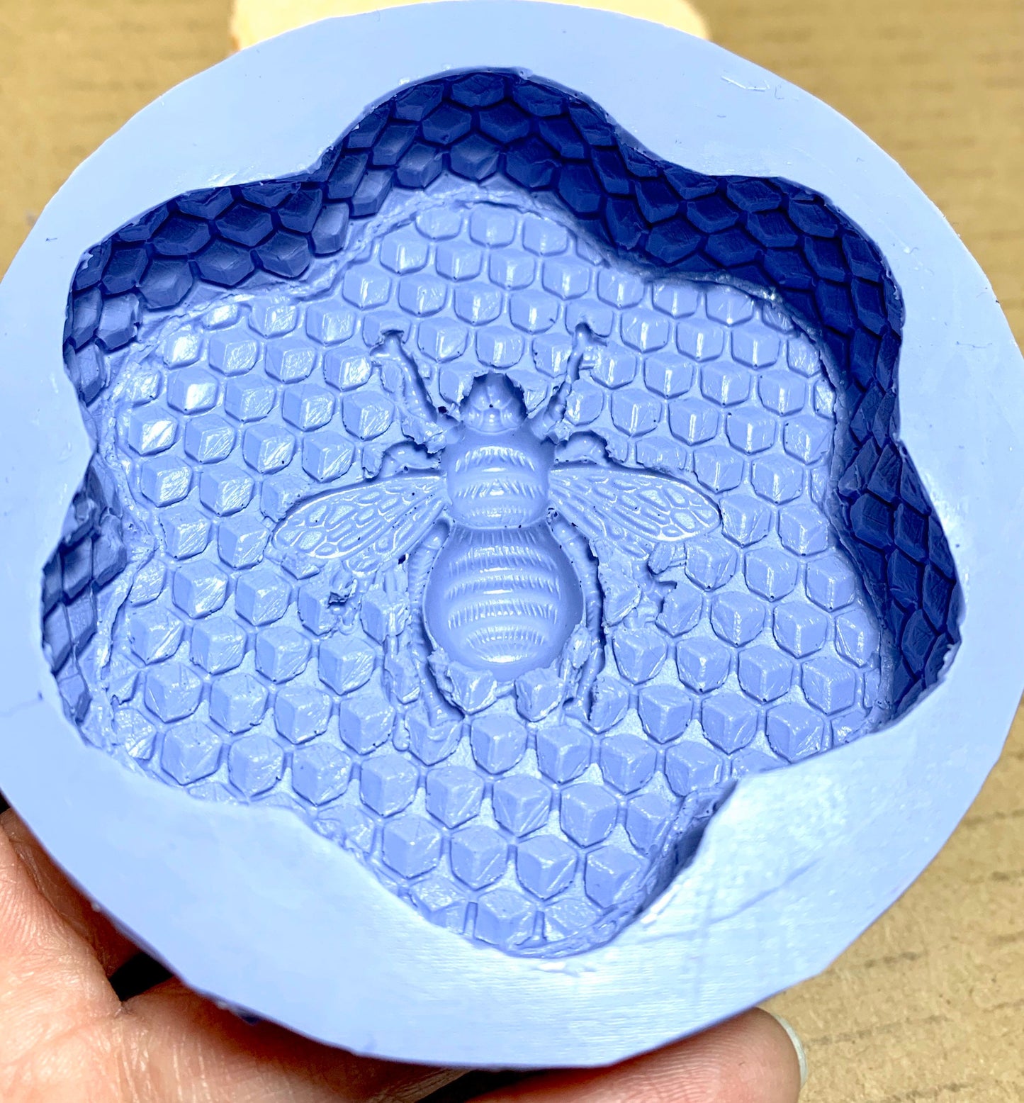 Silicone Honeybee soap bar Mold - Honeycomb Mold - homemade