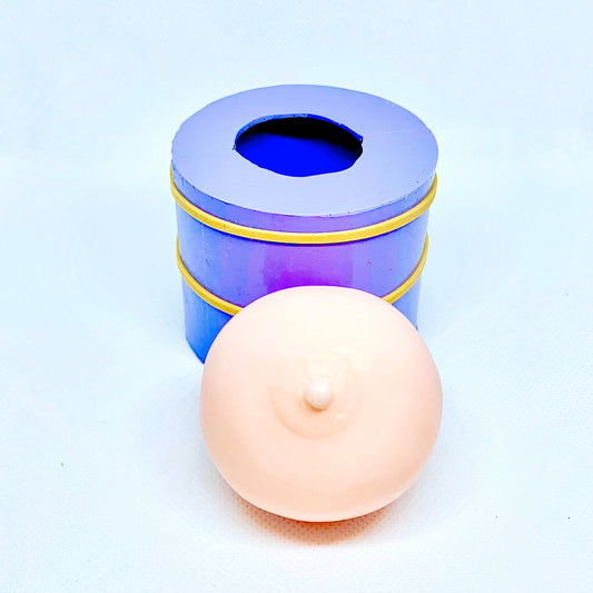 2” silicone Female breast boob tits mold - soap bath bomb - style 1