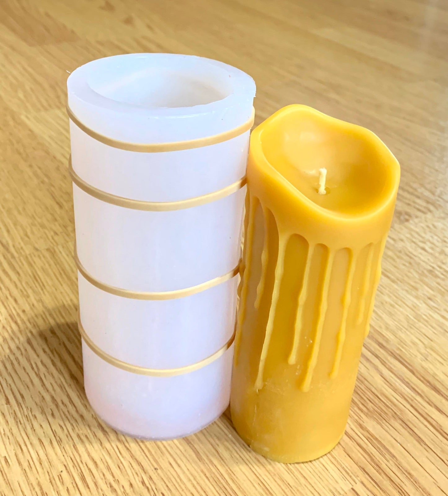 5” Silicone dripping candle Mold - pillar candle mold - dripped candle mold - Wicca spell candle mold - homemade