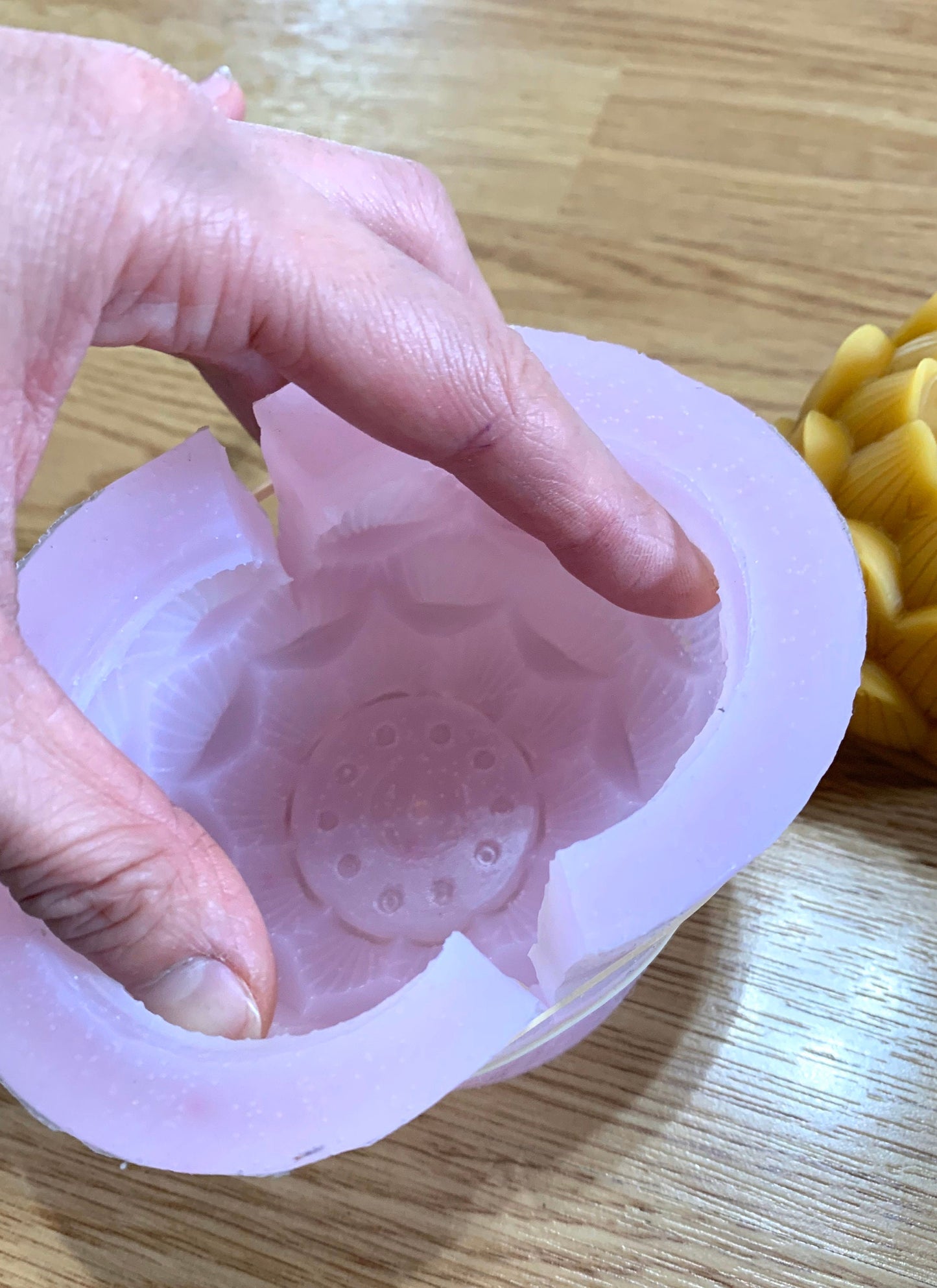 3D silicone Lotus flower candle mold - lotus soap resin mold - homemade silicone pillar candle mold