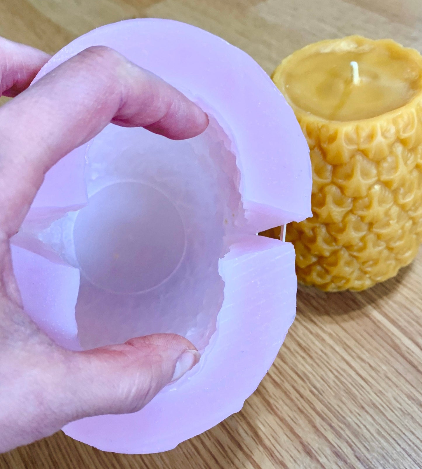 3D Silicone pineapple mold - pineapple candle mould - homemade mold - 4"