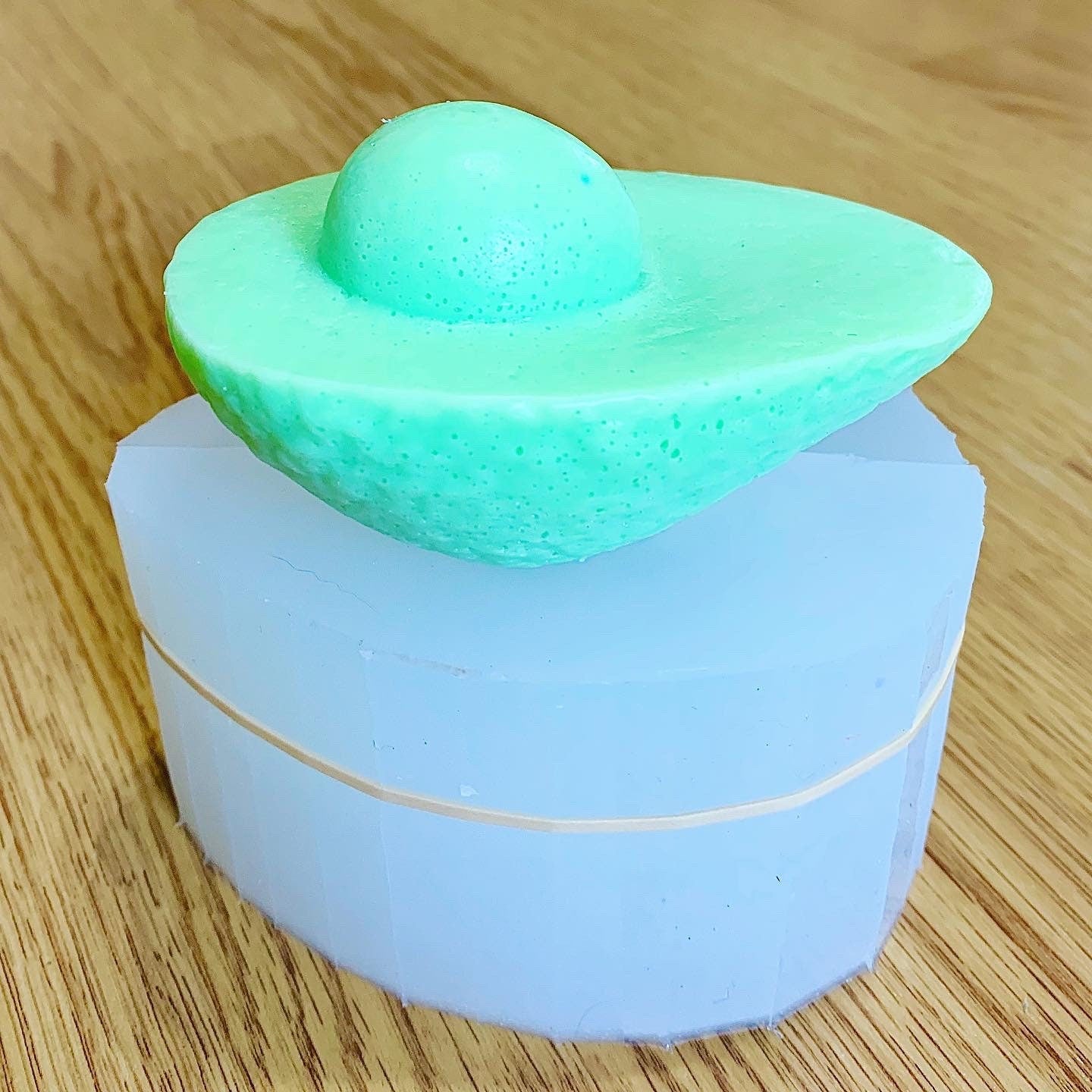 3D Silicone avocado candle soap Mold - 4” - life size - half avocado - food grade