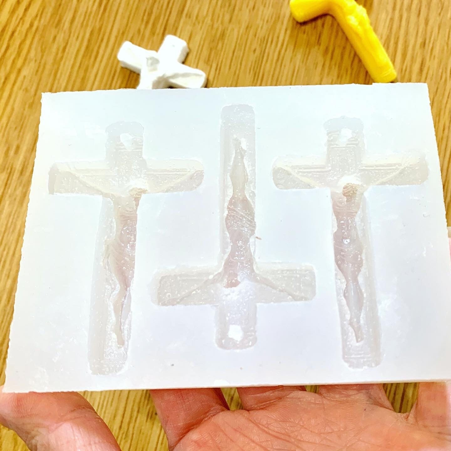 silicone Jesus cross Mold - resin mold - jewelry Pendant - cross charm