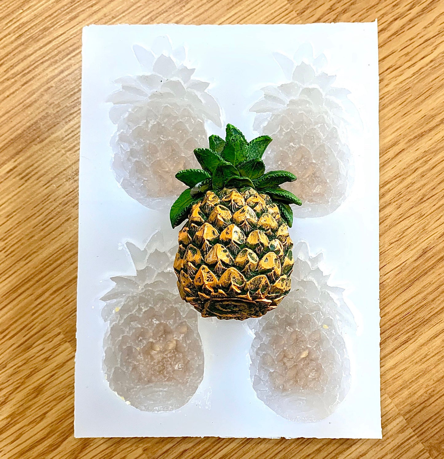 Food grade silicone pineapple mold - resin chocolate jewelry jello wax melt soap mold - homemade