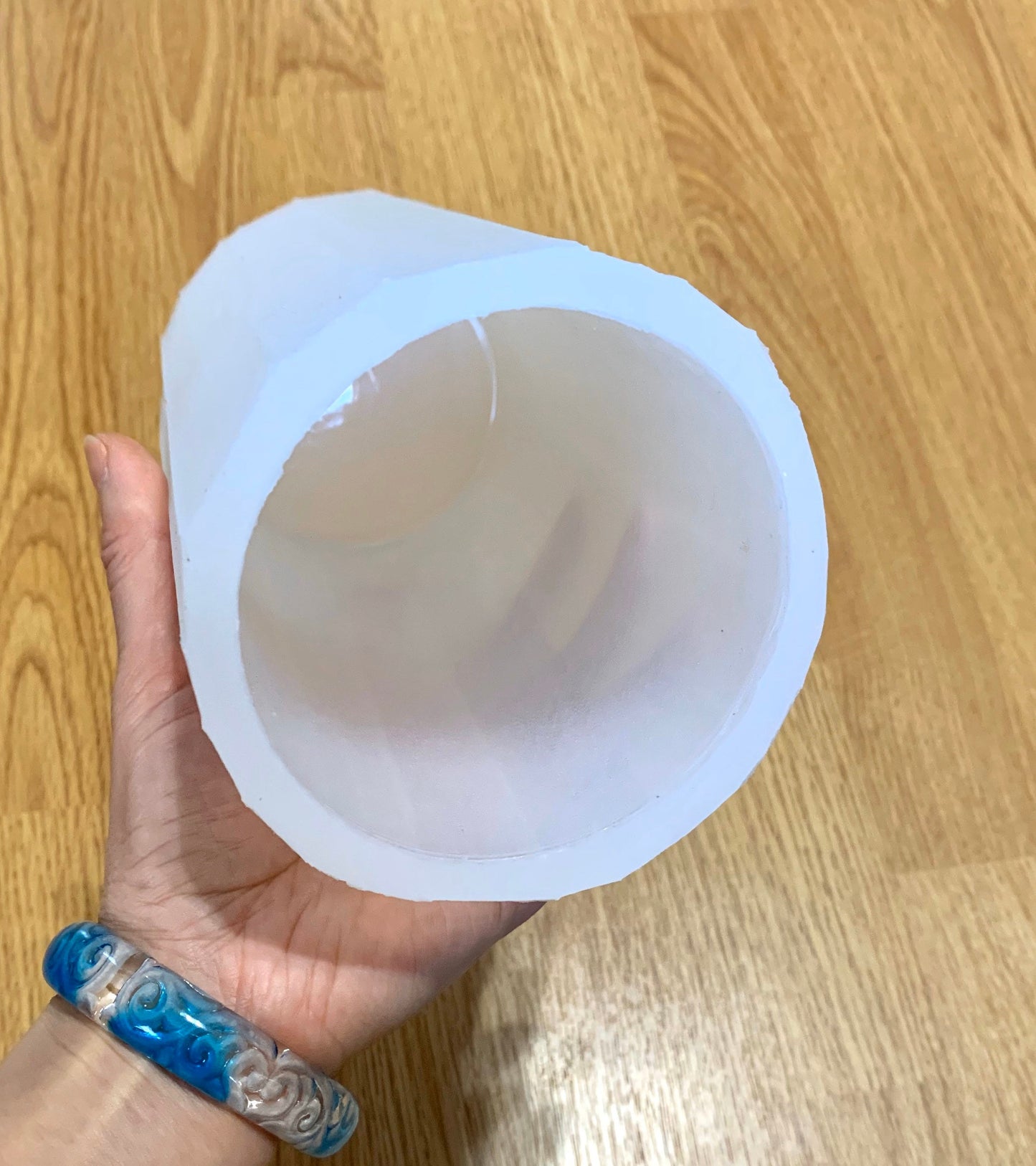 silicone pillar candle mold - flat top - cylinder - round - soap - resin - homemade - 3 3/8” x 7 1/4"