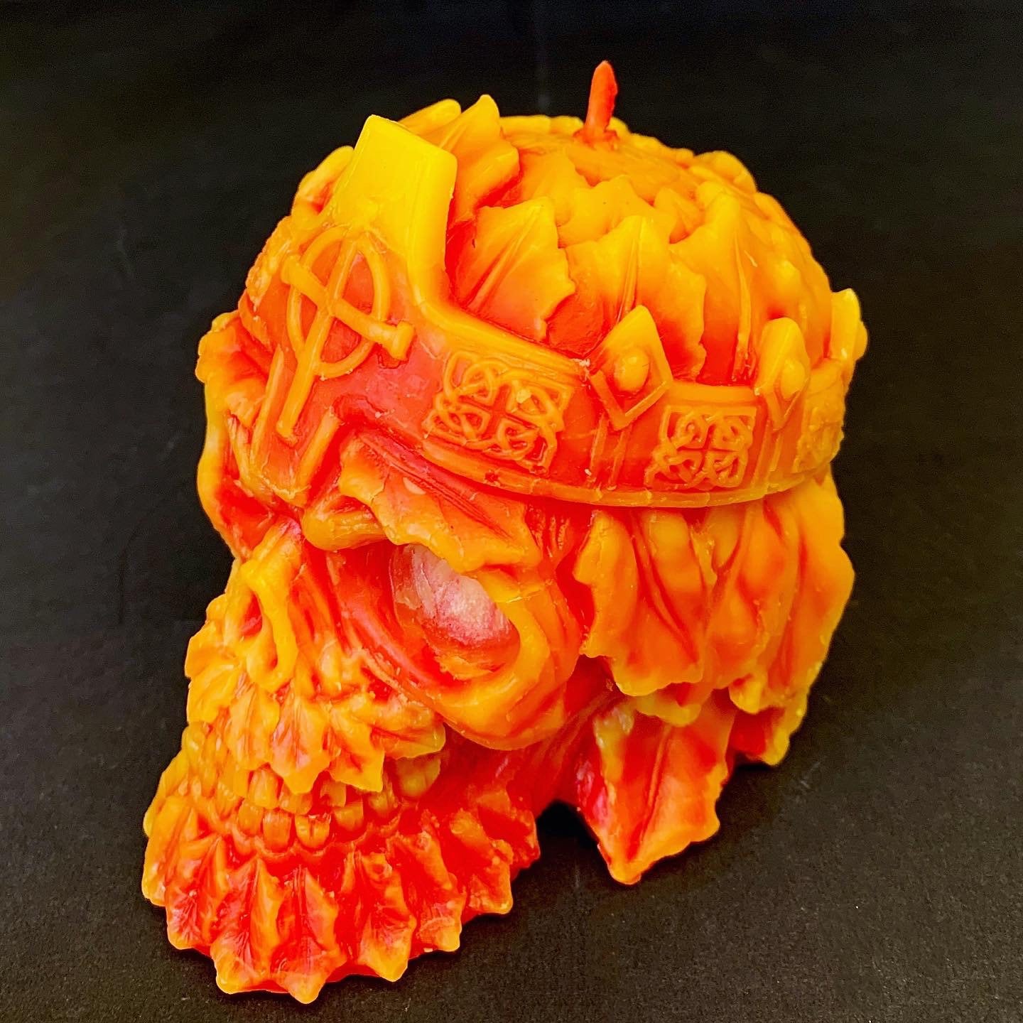 3D Silicone Greenman forest king skull Mold - skull candle soap resin mold