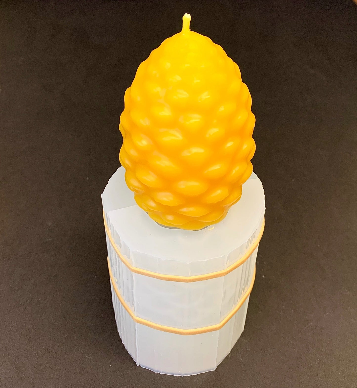 3D Silicone pine cone squirrel candle Soap Mold - resin mold - 3”