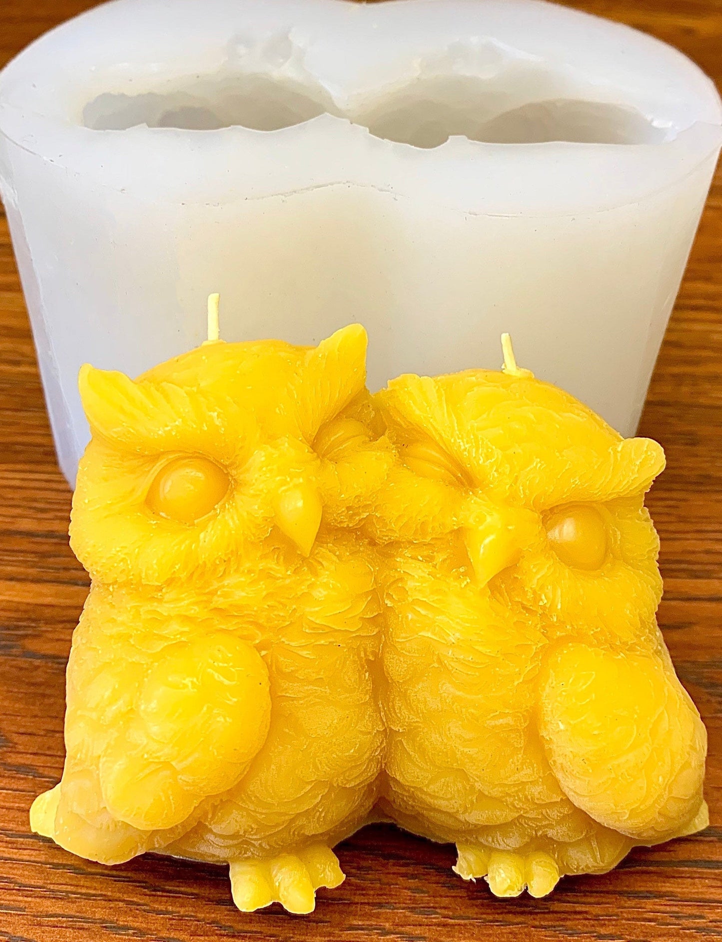 3D Silicone Owl Mold - owl lovers mold - love birds mold - 3”