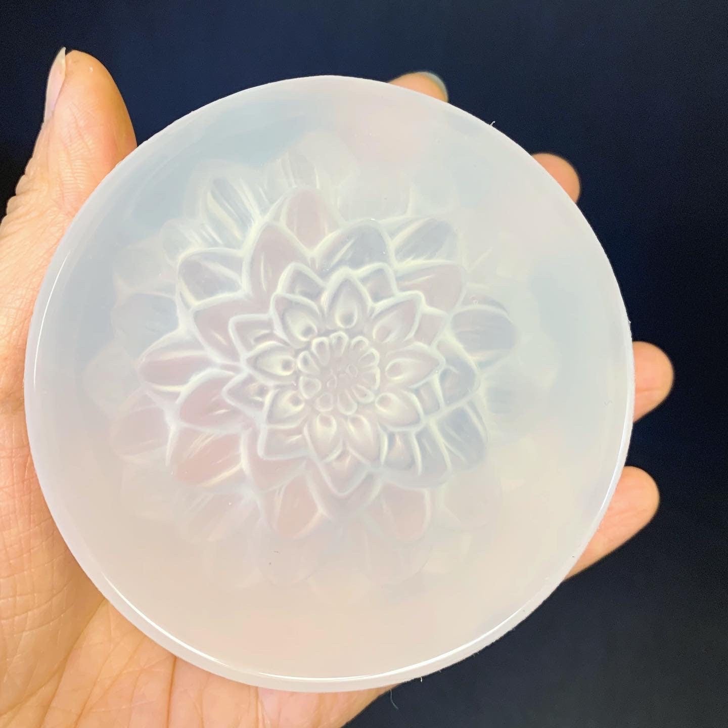 3” Silicone flower Mold - big Dahlia flower mold - candle soap resin mold - homemade