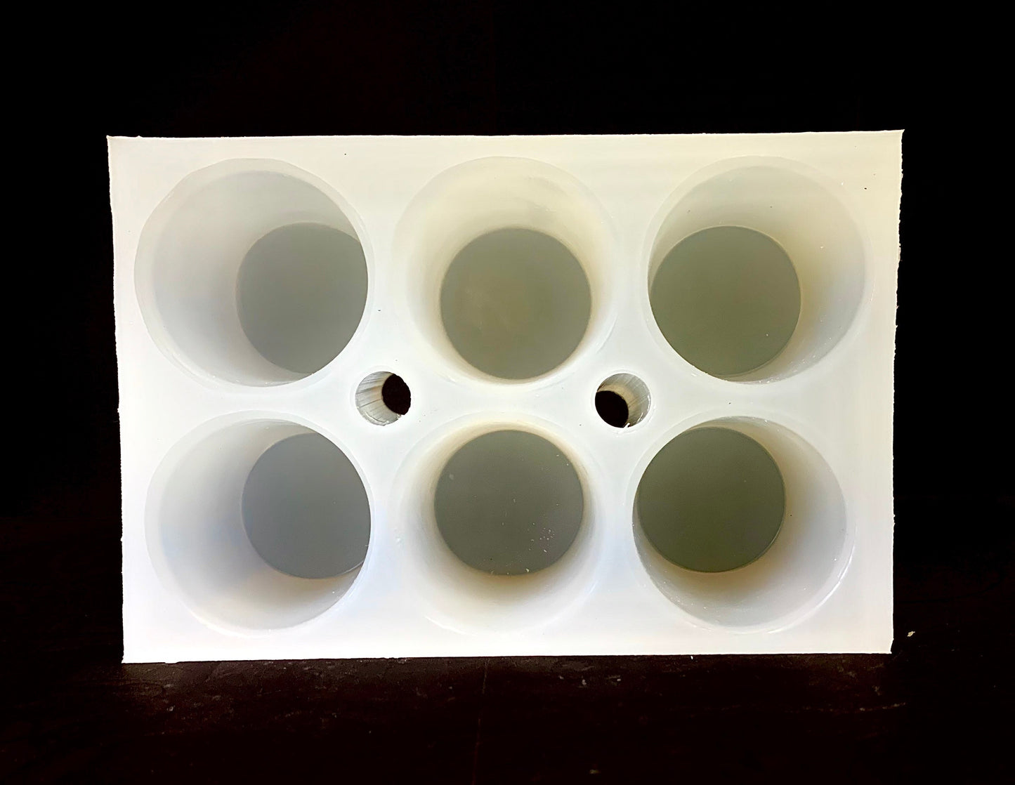 silicone votive candle mold - round votive mold - 6 cavity mold - homemade silicone mold