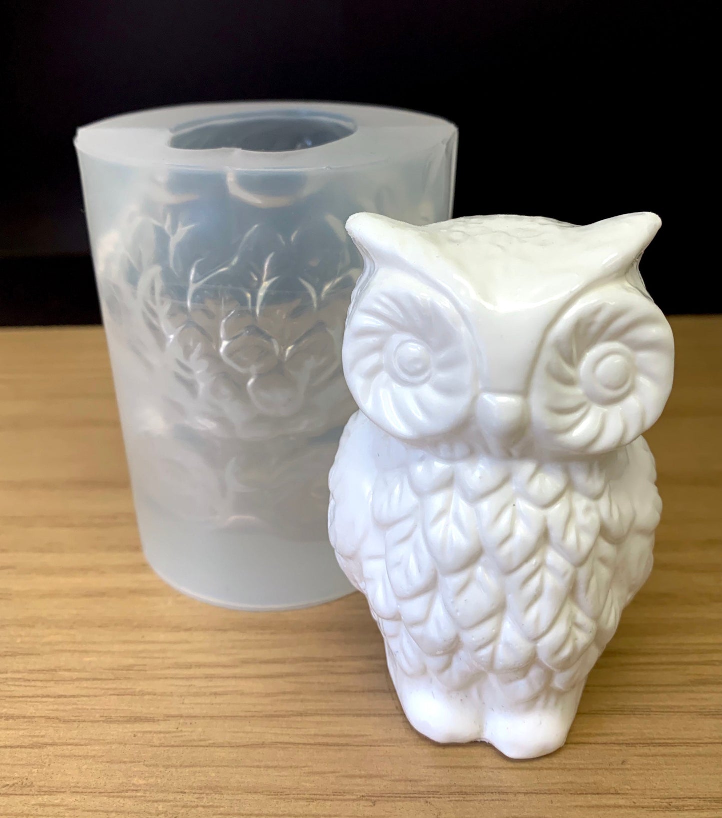 Cute Silicone owl mold - 3D owl candle soap Mold - 3 1/4” - homemade