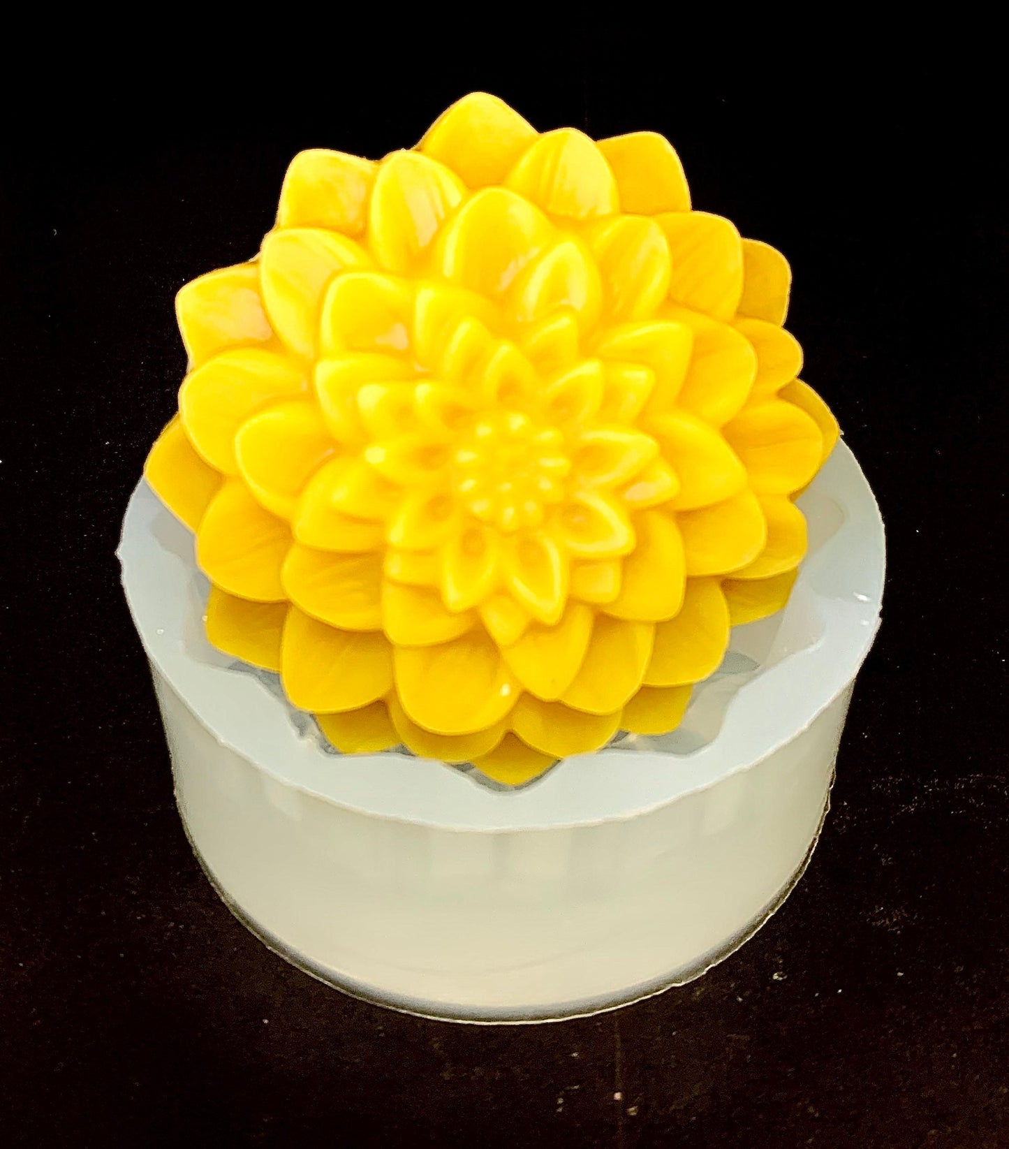 3” Silicone flower Mold - big Dahlia flower mold - candle soap resin mold - homemade