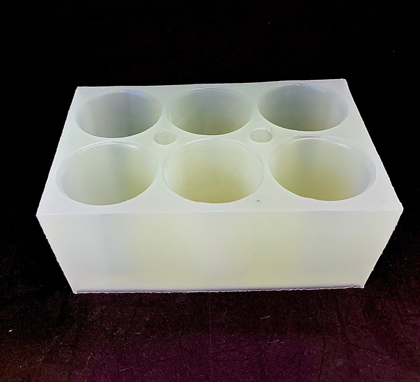 silicone votive candle mold - round votive mold - 6 cavity mold - homemade silicone mold