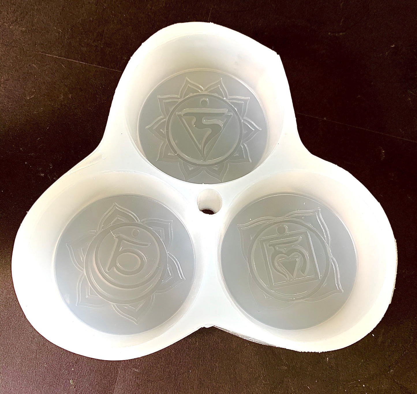 silicone chakra soap candle mold - 3 cavities - symbol mold - resin mould - homemade
