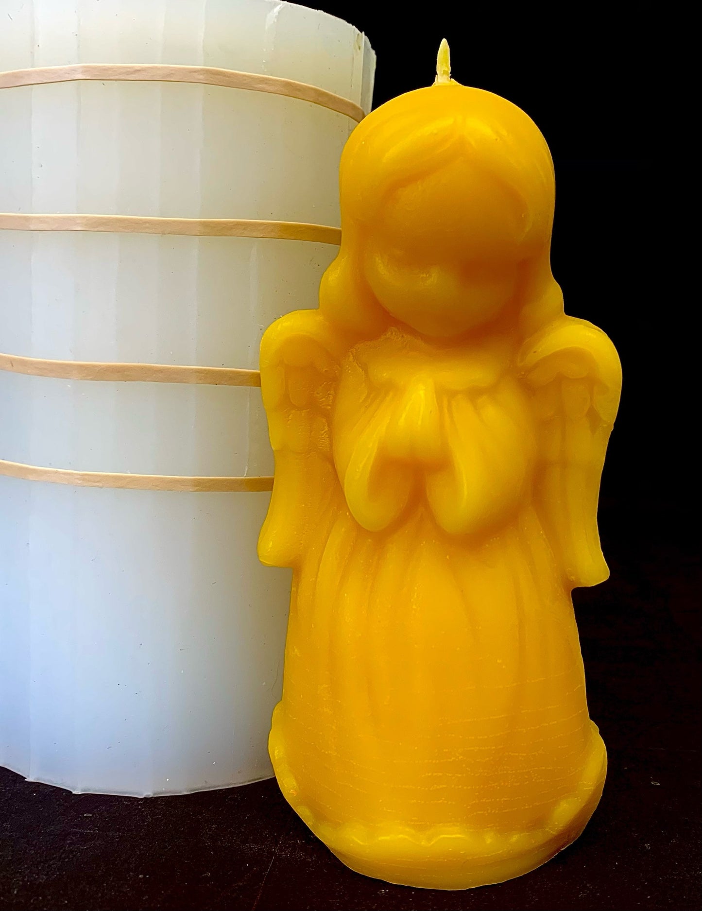 3D Silicone Praying angel Mold - homemade candle soap resin mould - 4.7”